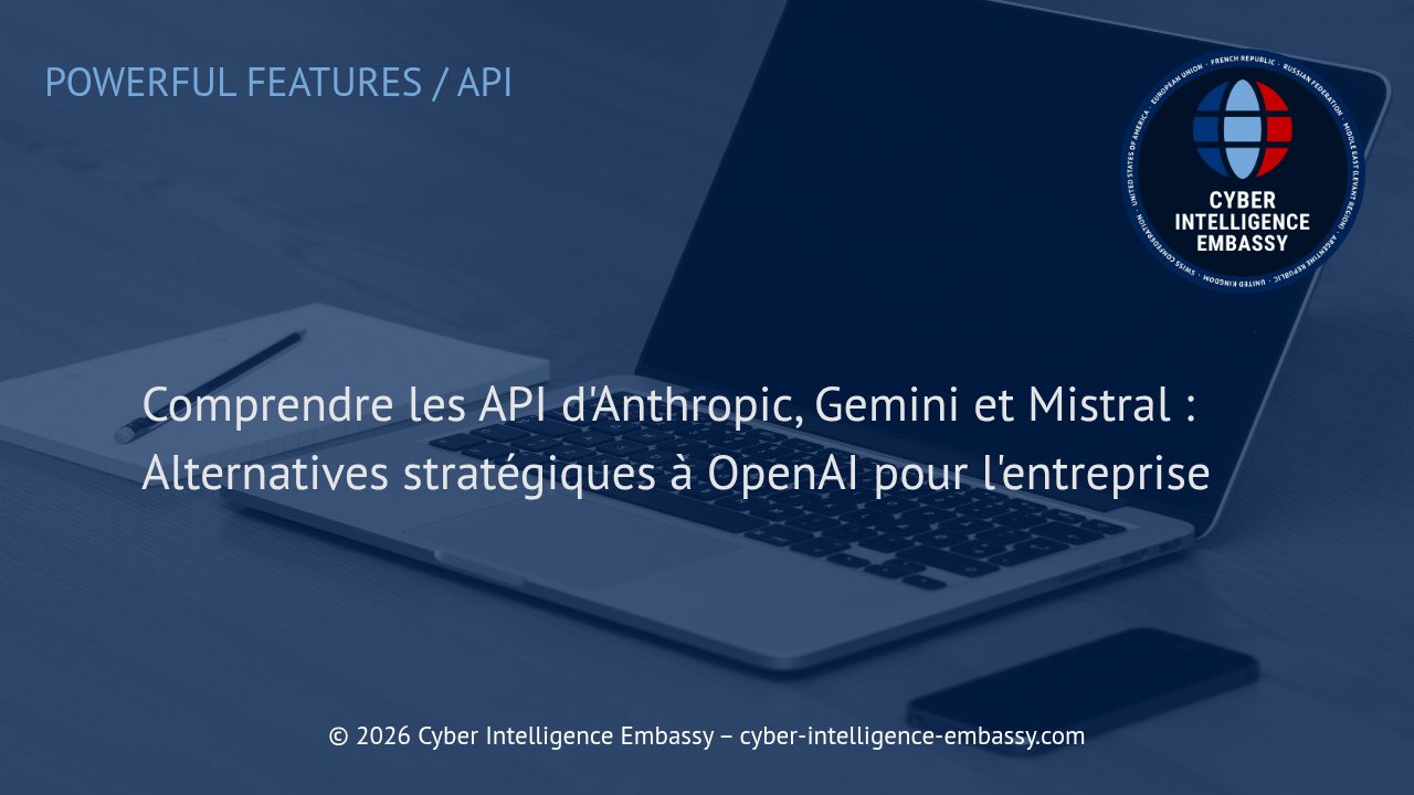 Comprendre les API d'Anthropic, Gemini et Mistral : Alternatives stratégiques à OpenAI pour l'entreprise