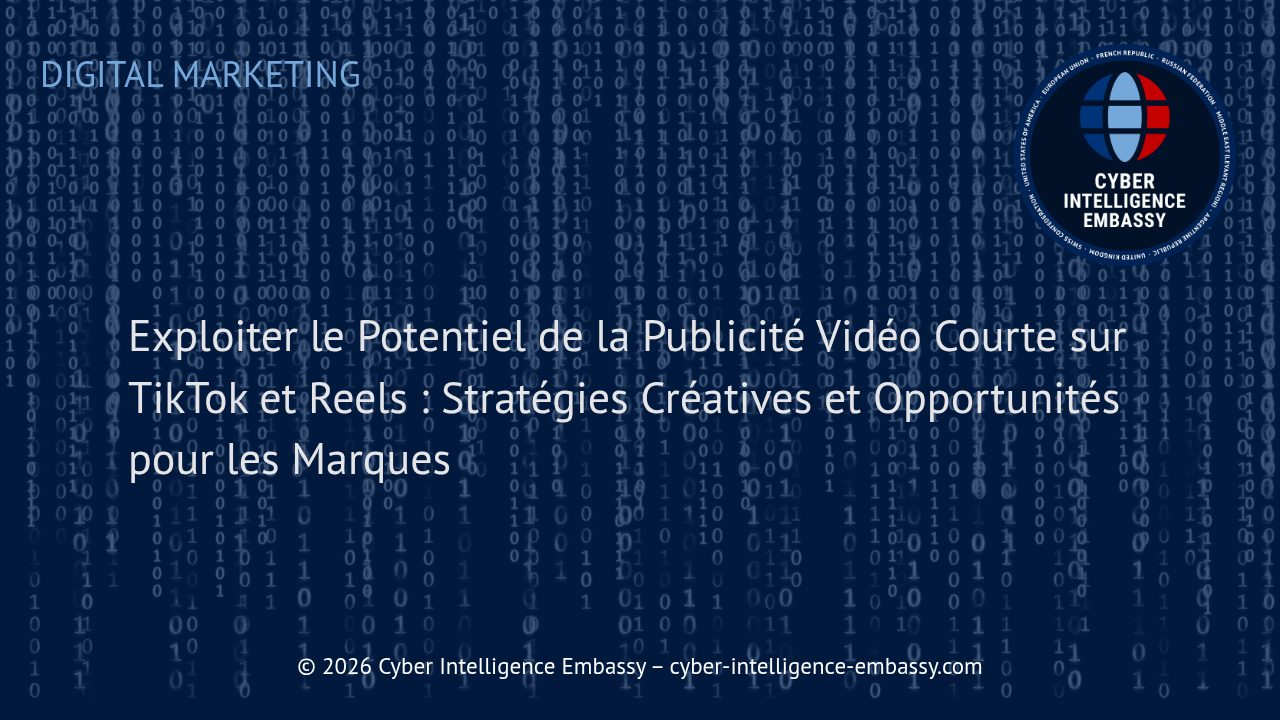 Exploiter le Potentiel de la Publicité Vidéo Courte sur TikTok et Reels : Stratégies Créatives et Opportunités pour les Marques