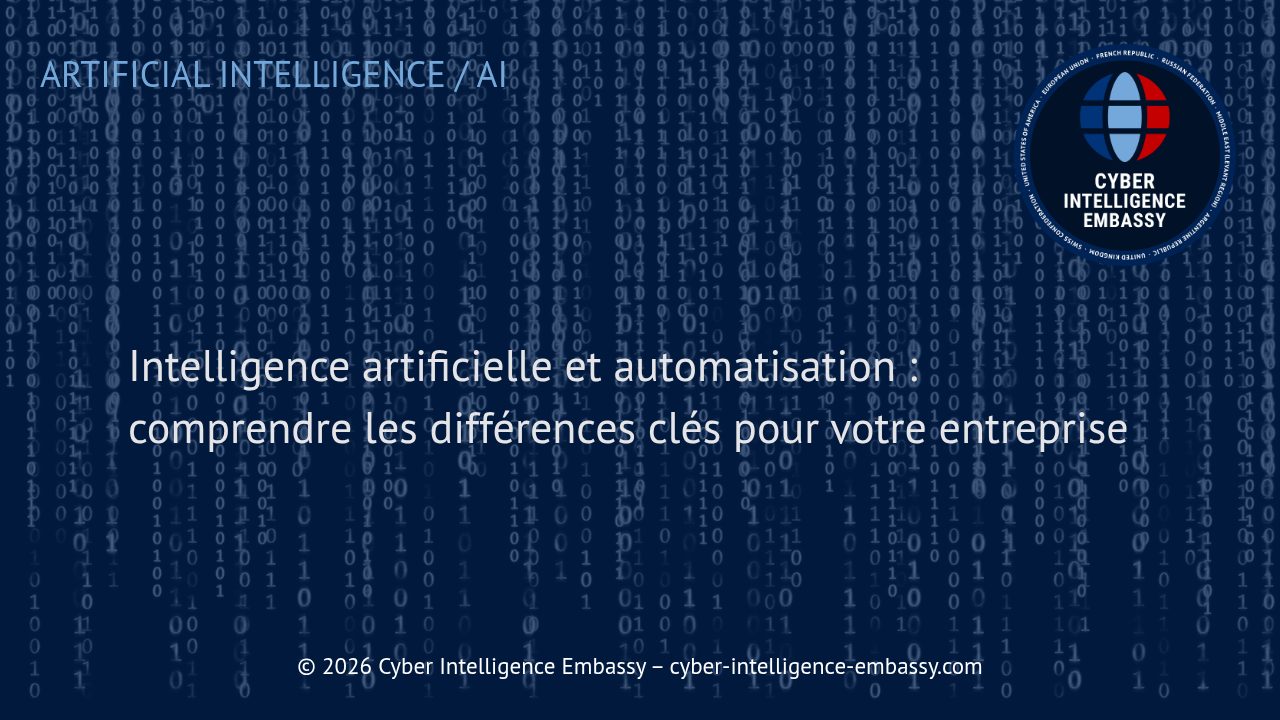 Intelligence artificielle et automatisation : comprendre les différences clés pour votre entreprise