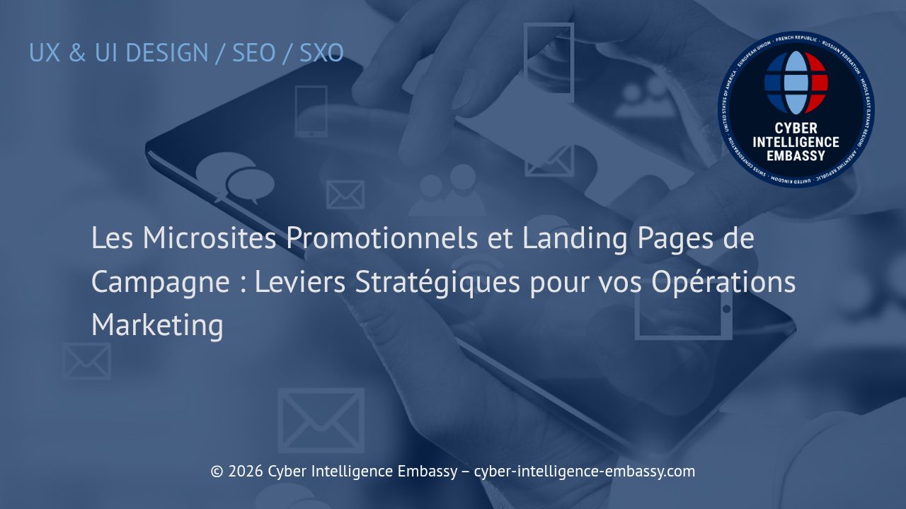 Les Microsites Promotionnels et Landing Pages de Campagne : Leviers Stratégiques pour vos Opérations Marketing