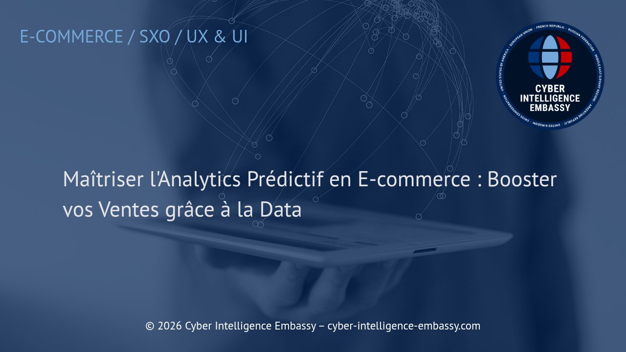 Maîtriser l'Analytics Prédictif en E-commerce : Booster vos Ventes grâce à la Data