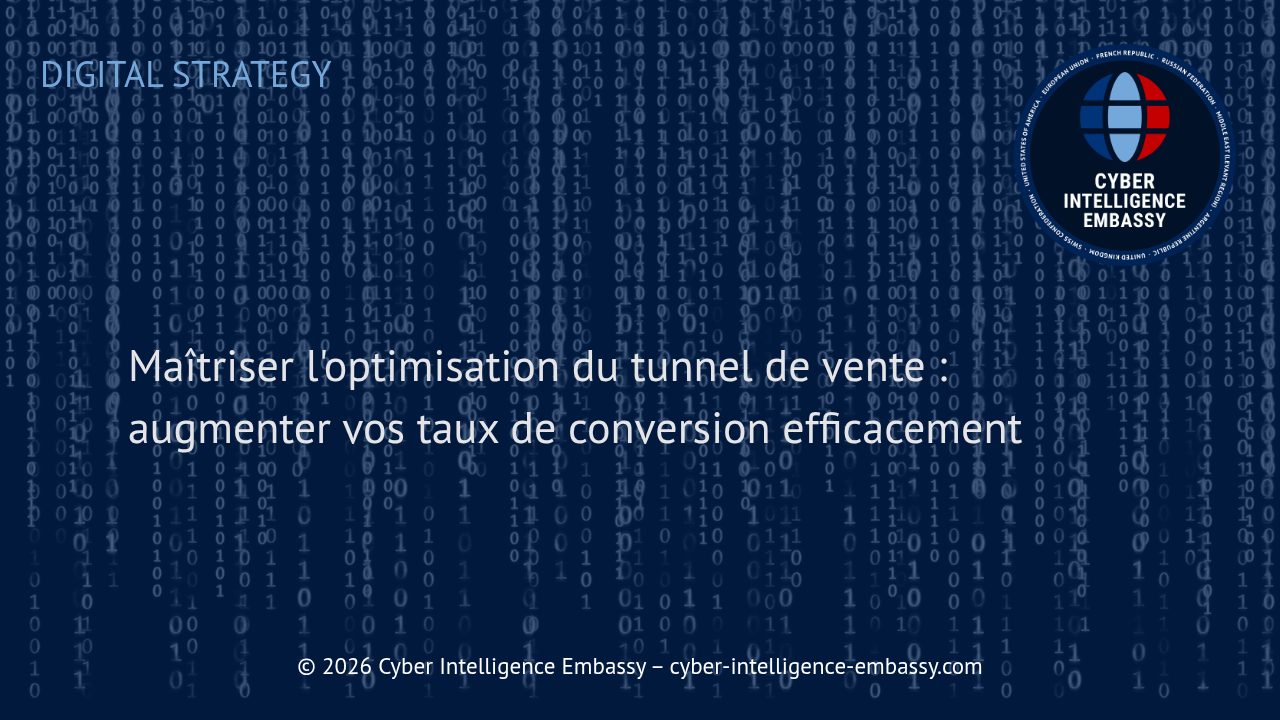 Maîtriser l'optimisation du tunnel de vente : augmenter vos taux de conversion efficacement