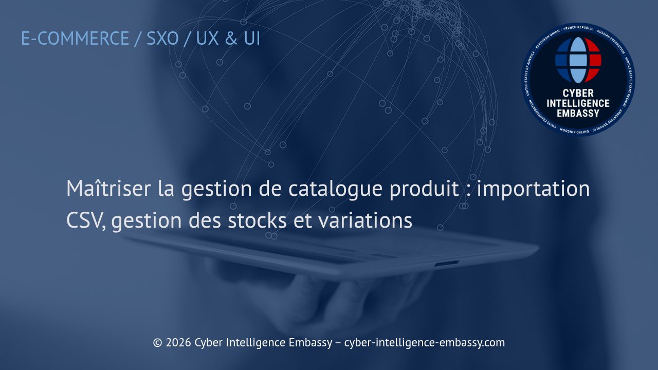 Maîtriser la gestion de catalogue produit : importation CSV, gestion des stocks et variations