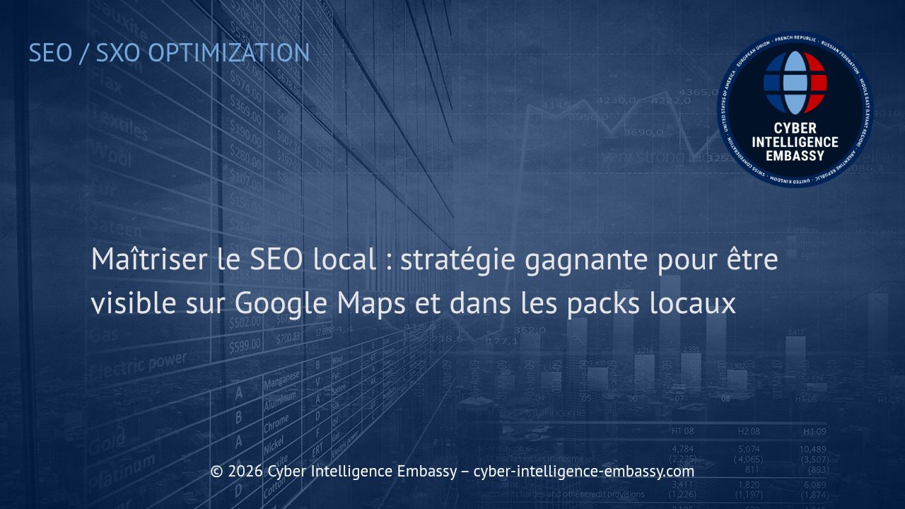 Maîtriser le SEO local : stratégie gagnante pour être visible sur Google Maps et dans les packs locaux