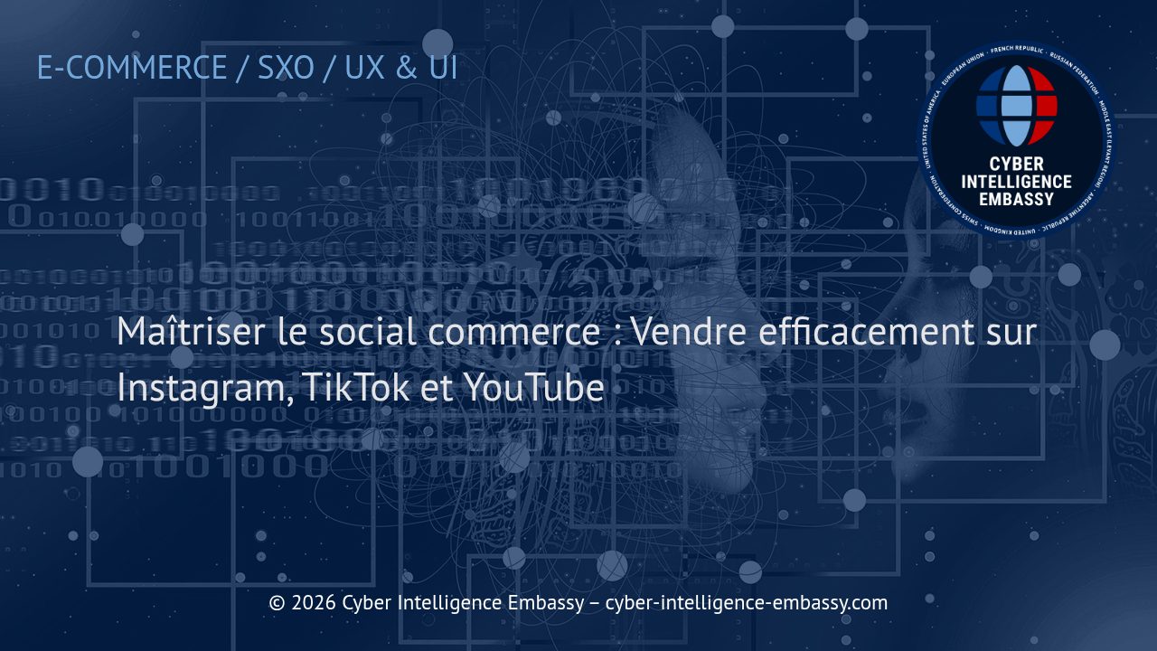 Maîtriser le social commerce : Vendre efficacement sur Instagram, TikTok et YouTube