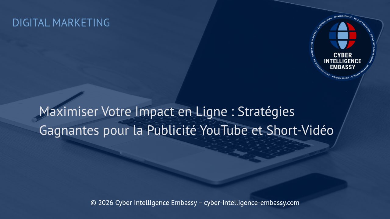 Maximiser Votre Impact en Ligne : Stratégies Gagnantes pour la Publicité YouTube et Short-Vidéo