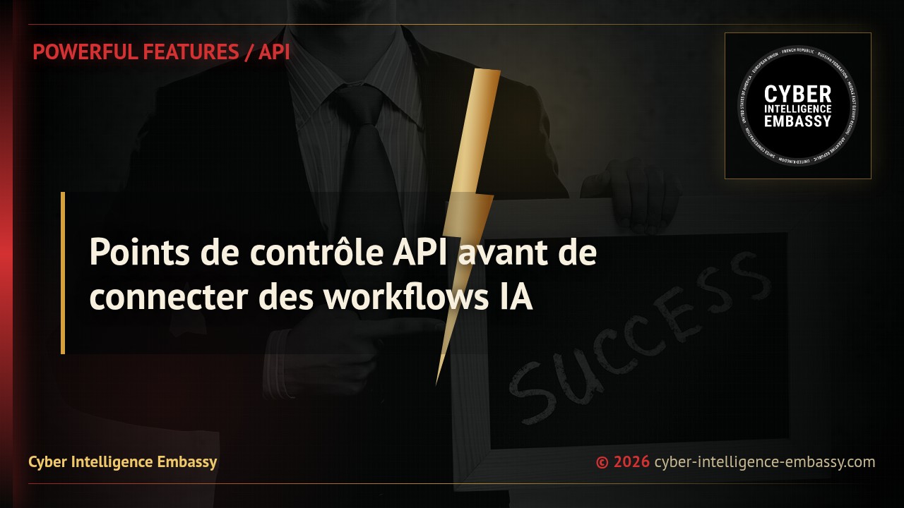 Points de contrôle API avant de connecter des workflows IA