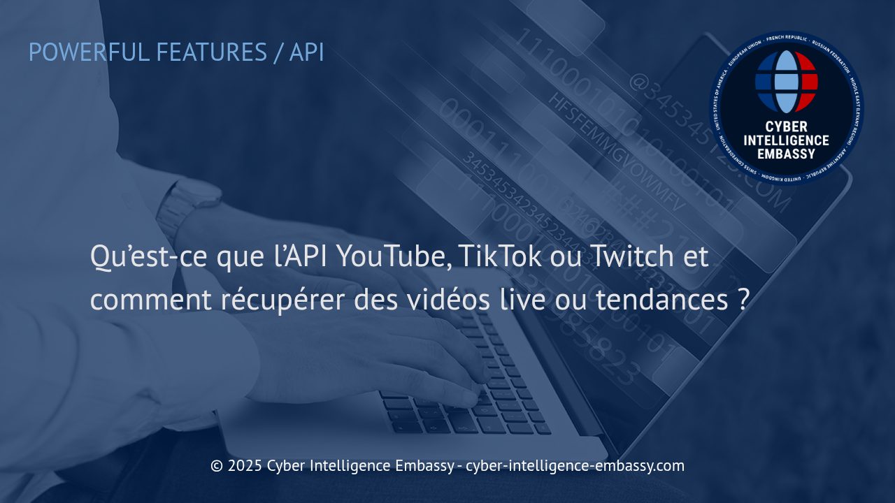 Explorer les APIs YouTube, TikTok et Twitch : Accéder aux Flux Live et aux Tendances