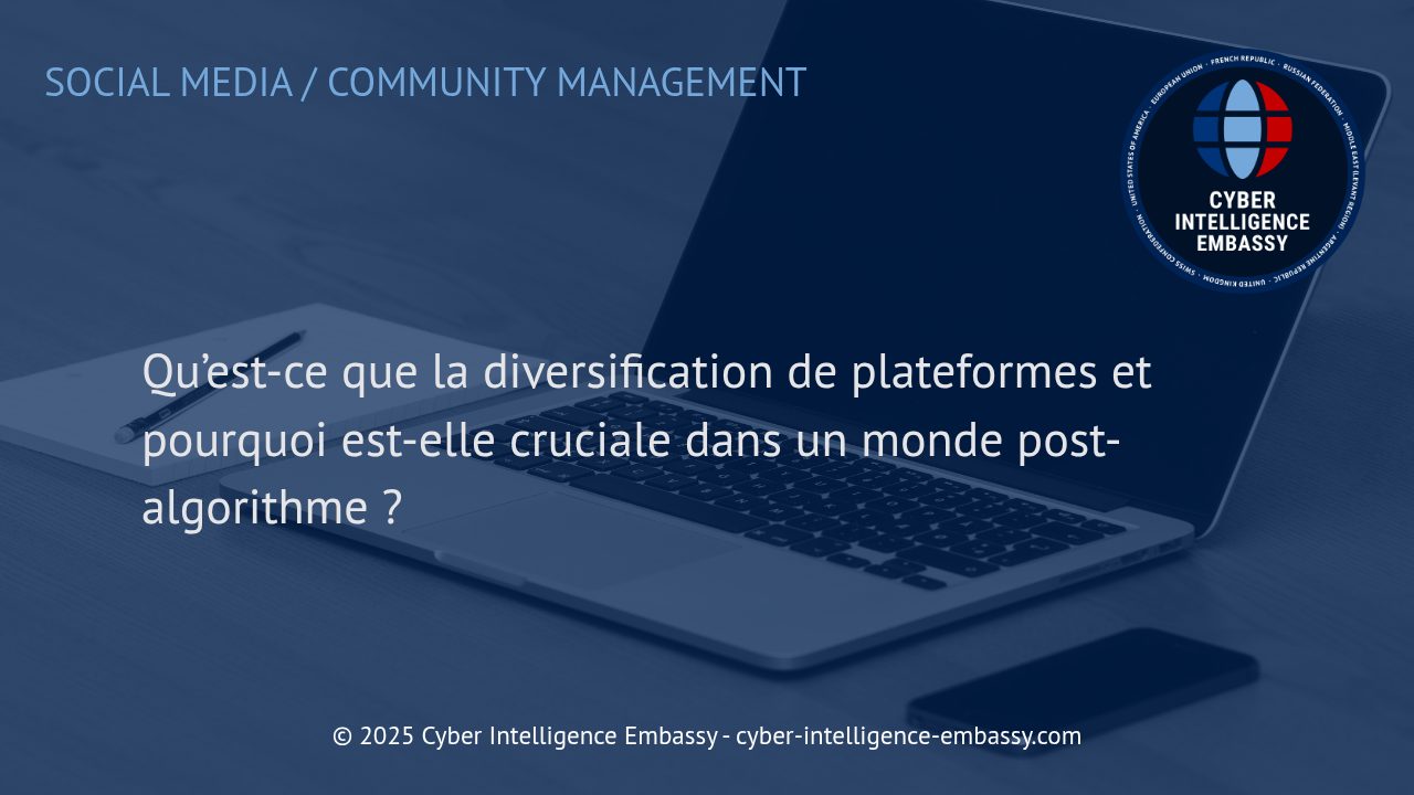 Pourquoi la diversification des plateformes est un enjeu majeur en cyber intelligence à l'ère post-algorithmique