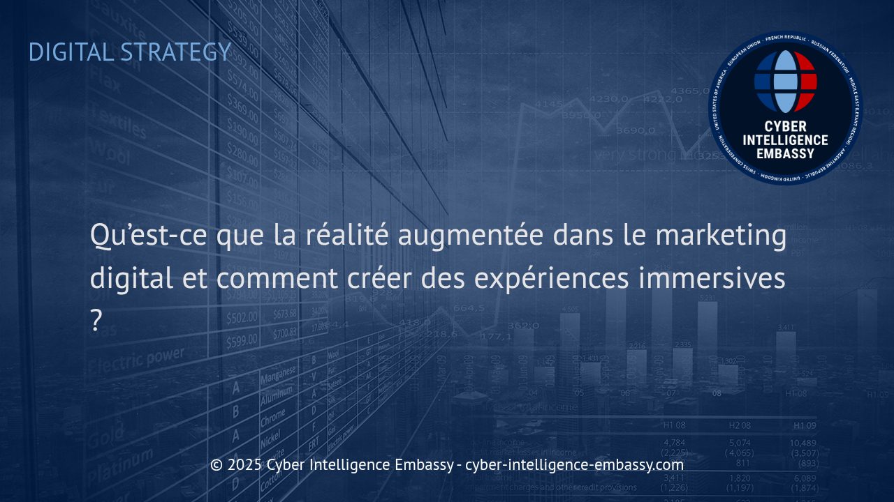 La réalité augmentée, levier d'expériences immersives pour le marketing digital