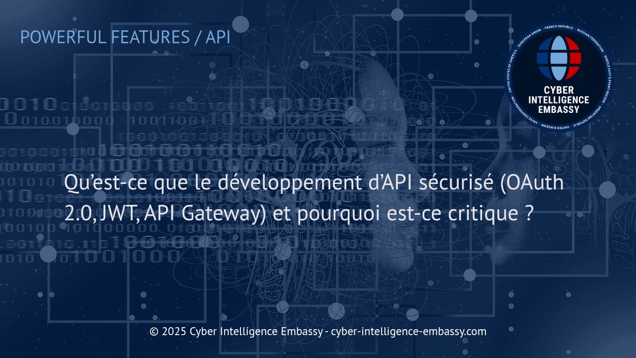 Développement d'API sécurisé : Protéger les échanges numériques avec OAuth 2. 0, JWT et API Gateway
