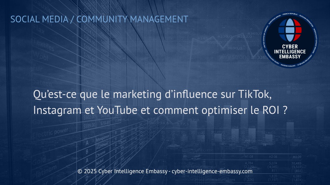 Maximiser l'impact du marketing d'influence sur TikTok, Instagram et YouTube : stratégies et ROI