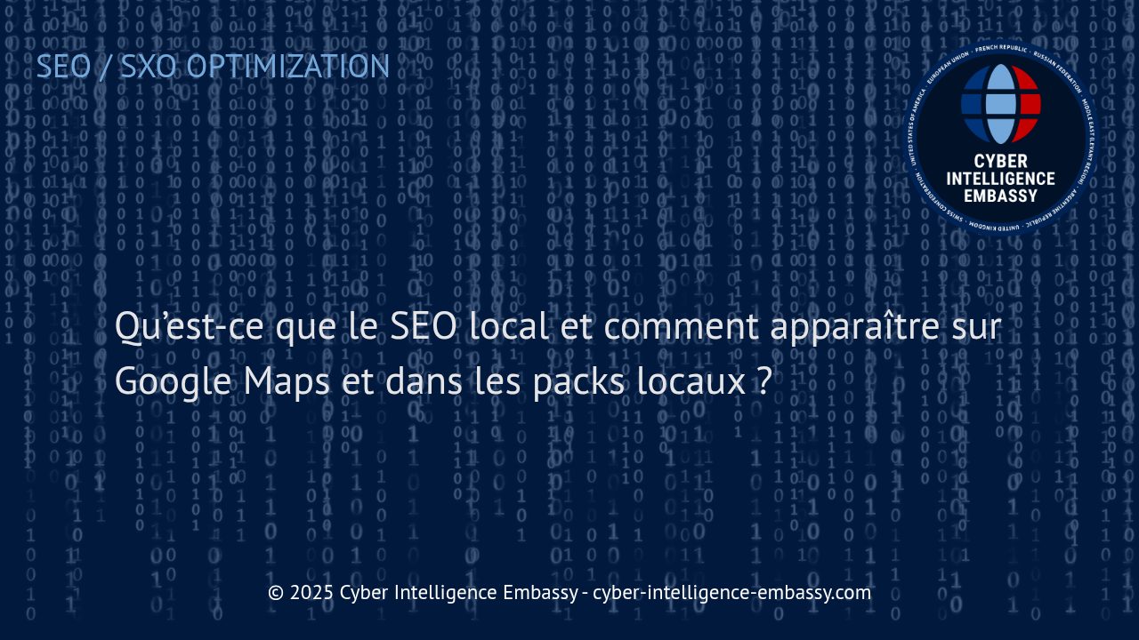 Maîtriser le SEO local : stratégie gagnante pour être visible sur Google Maps et dans les packs locaux