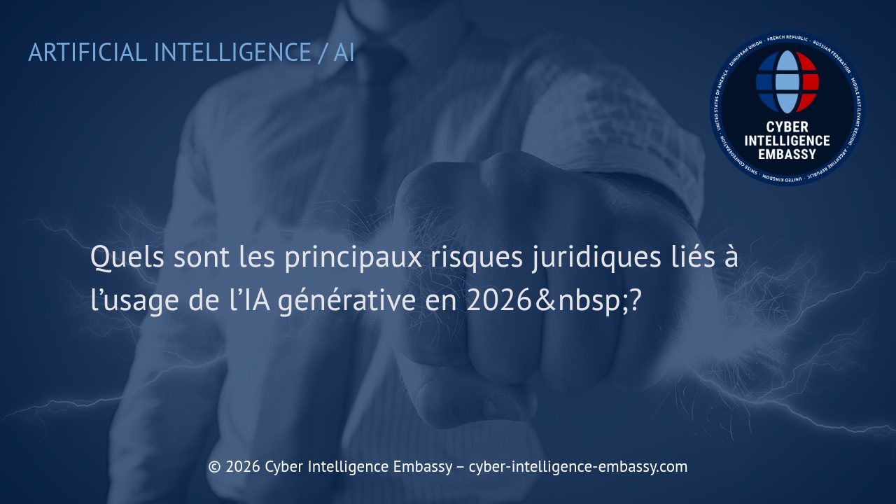 Quels sont les principaux risques juridiques liés à l’usage de l’IA générative en 2026&nbsp;?