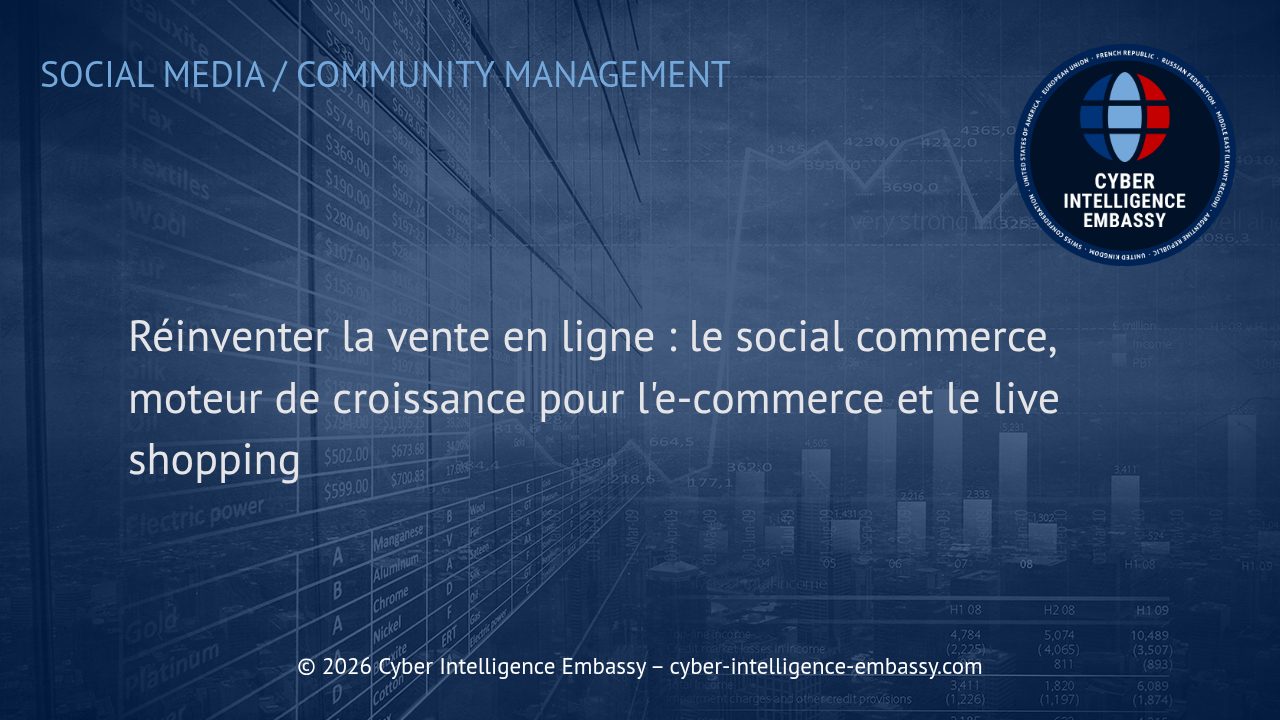 Réinventer la vente en ligne : le social commerce, moteur de croissance pour l'e-commerce et le live shopping