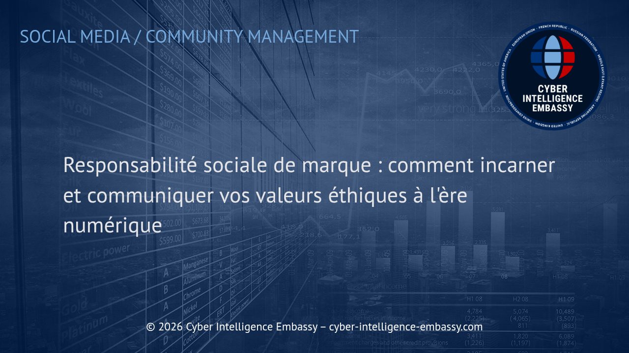 Responsabilité sociale de marque : comment incarner et communiquer vos valeurs éthiques à l'ère numérique