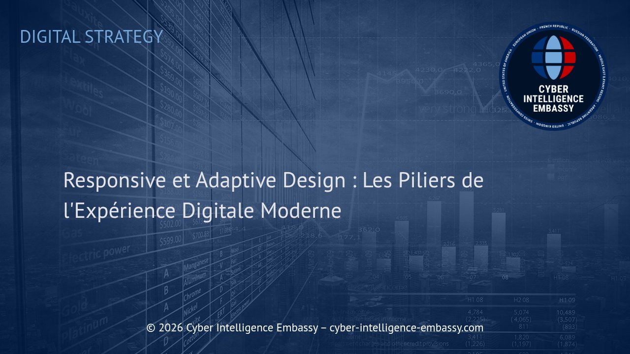 Responsive et Adaptive Design : Les Piliers de l'Expérience Digitale Moderne
