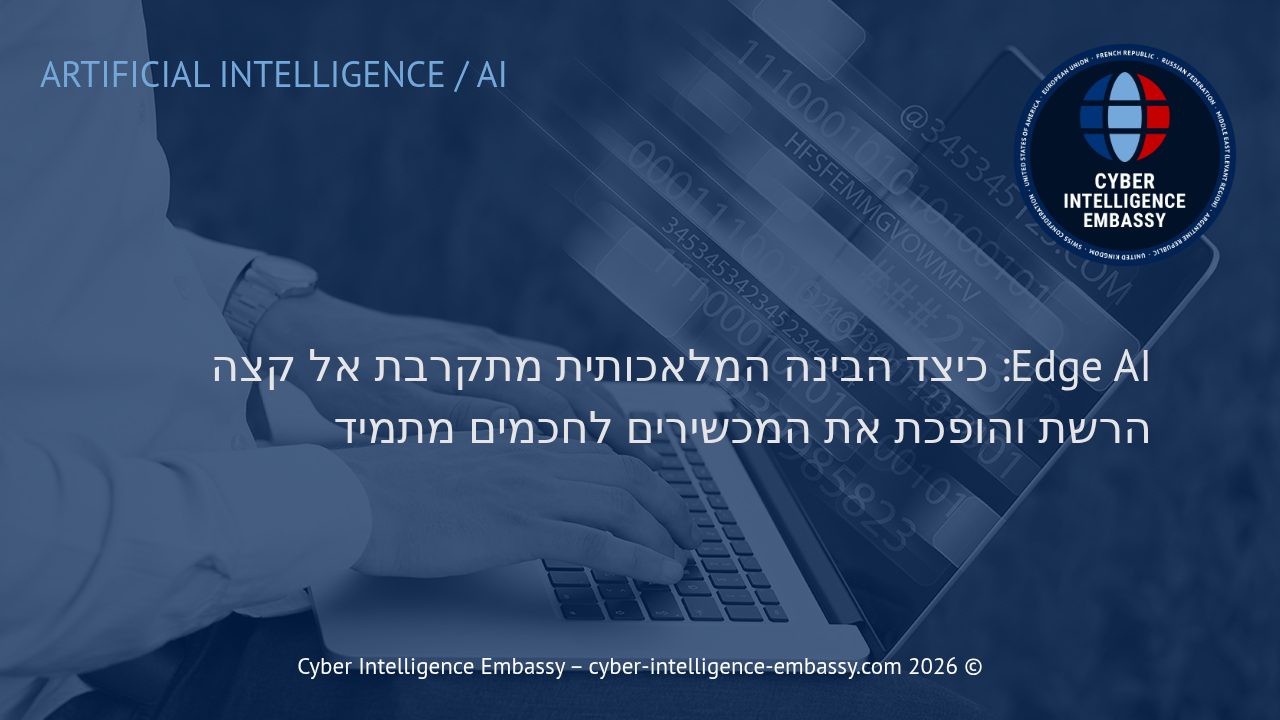 Edge AI: כיצד הבינה המלאכותית מתקרבת אל קצה הרשת והופכת את המכשירים לחכמים מתמיד