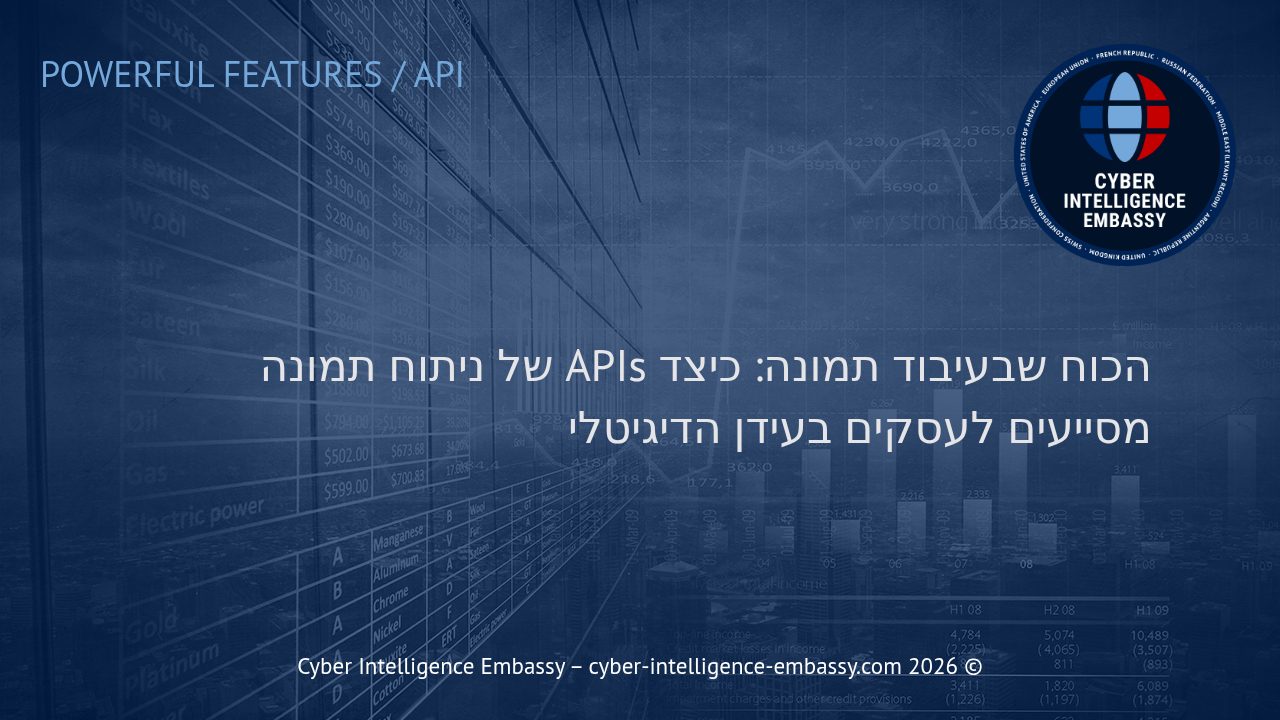 הכוח שבעיבוד תמונה: כיצד APIs של ניתוח תמונה מסייעים לעסקים בעידן הדיגיטלי
