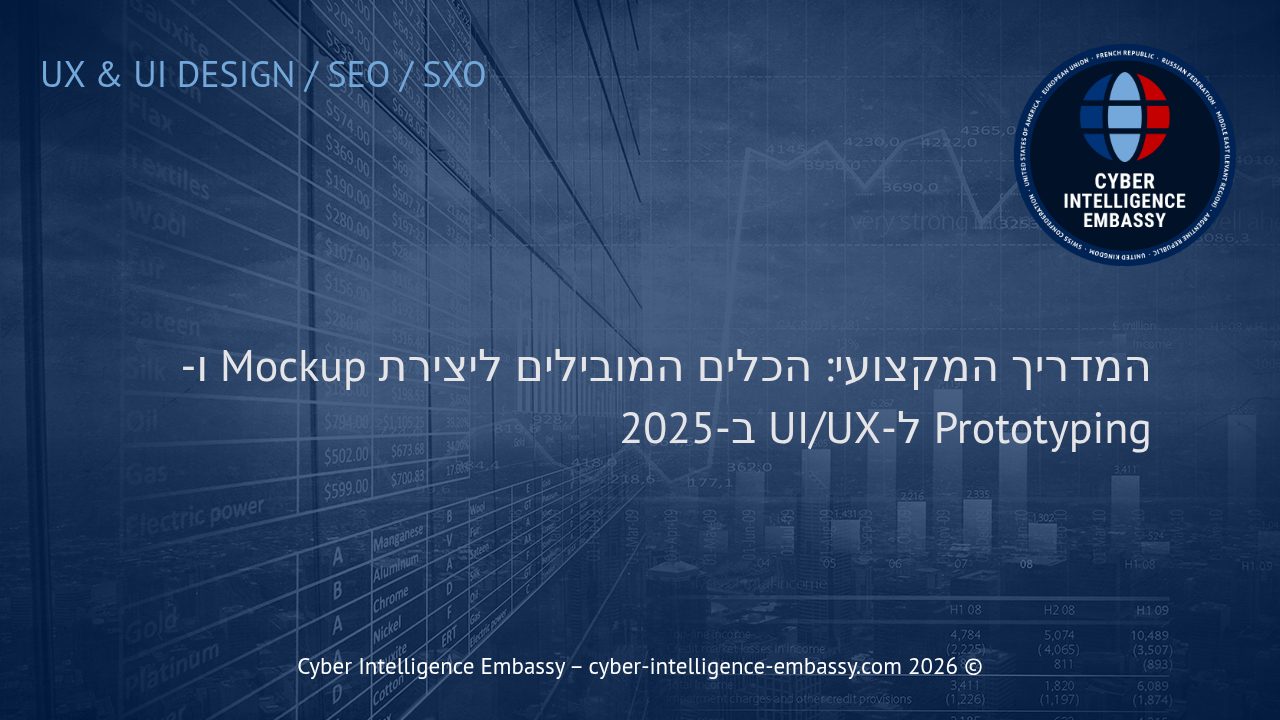 המדריך המקצועי: הכלים המובילים ליצירת Mockup ו-Prototyping ל-UI/UX ב-2025