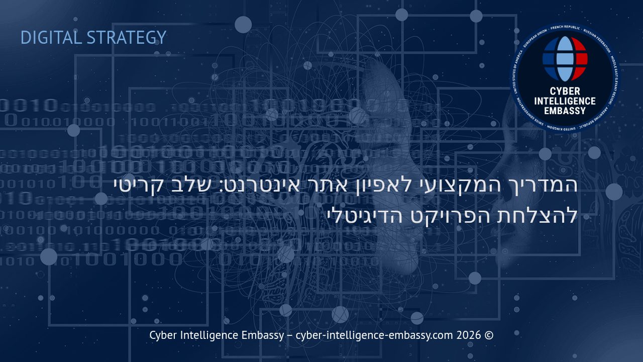 המדריך המקצועי לאפיון אתר אינטרנט: שלב קריטי להצלחת הפרויקט הדיגיטלי