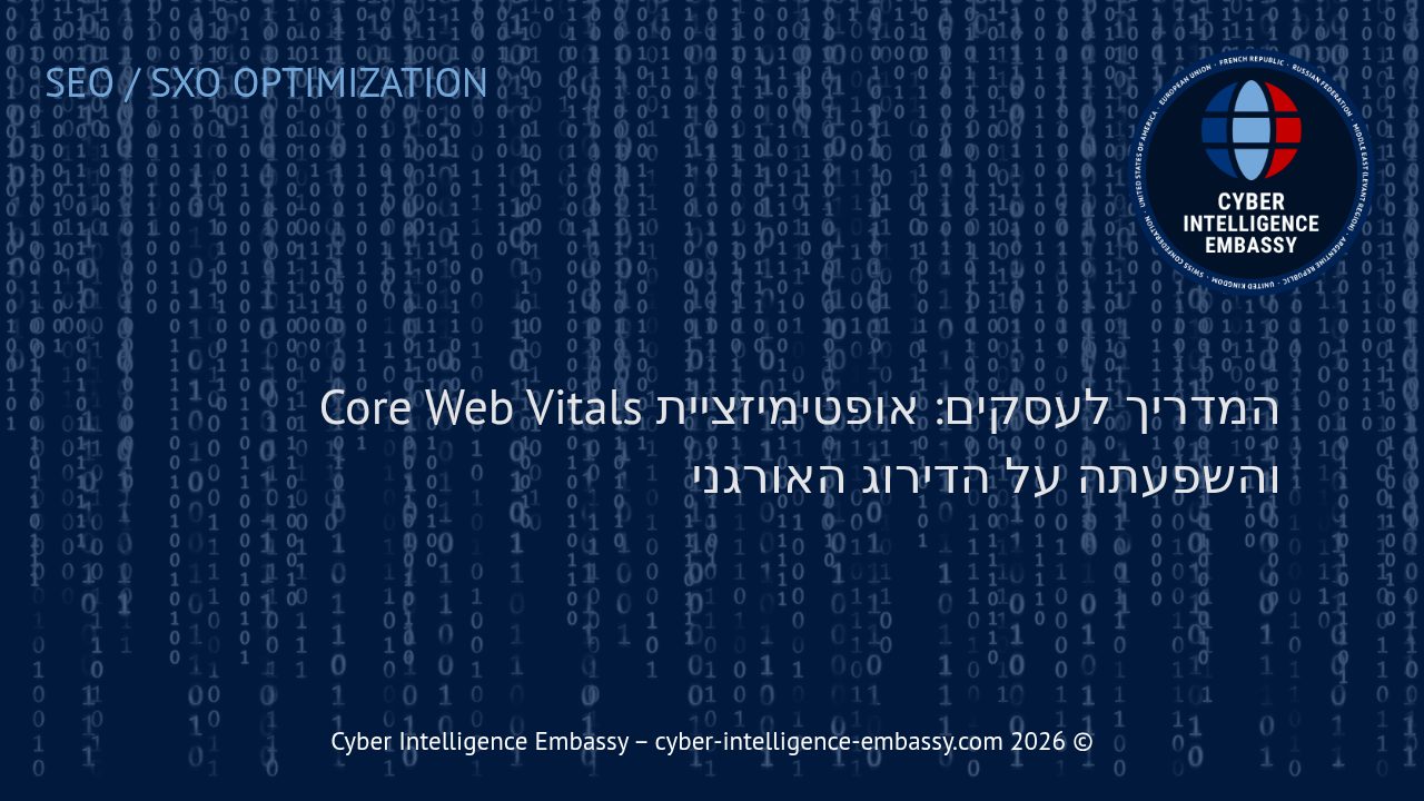 המדריך לעסקים: אופטימיזציית Core Web Vitals והשפעתה על הדירוג האורגני