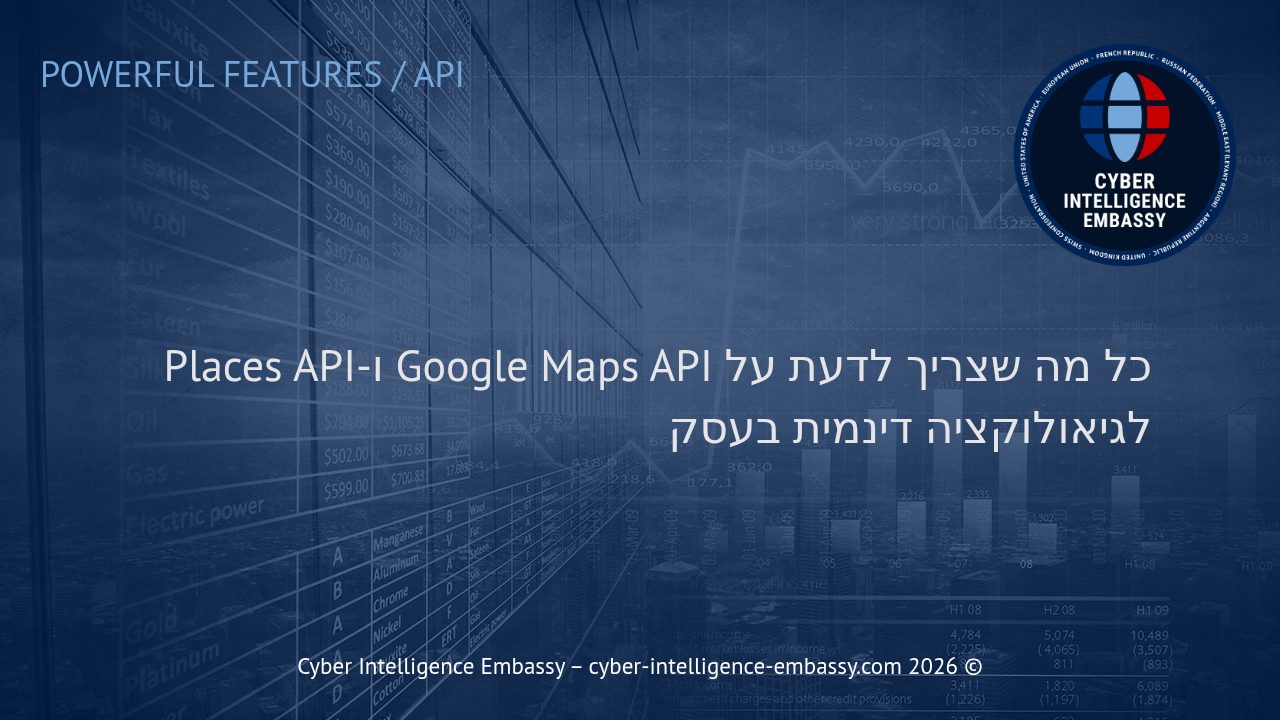 כל מה שצריך לדעת על Google Maps API ו-Places API לגיאולוקציה דינמית בעסק