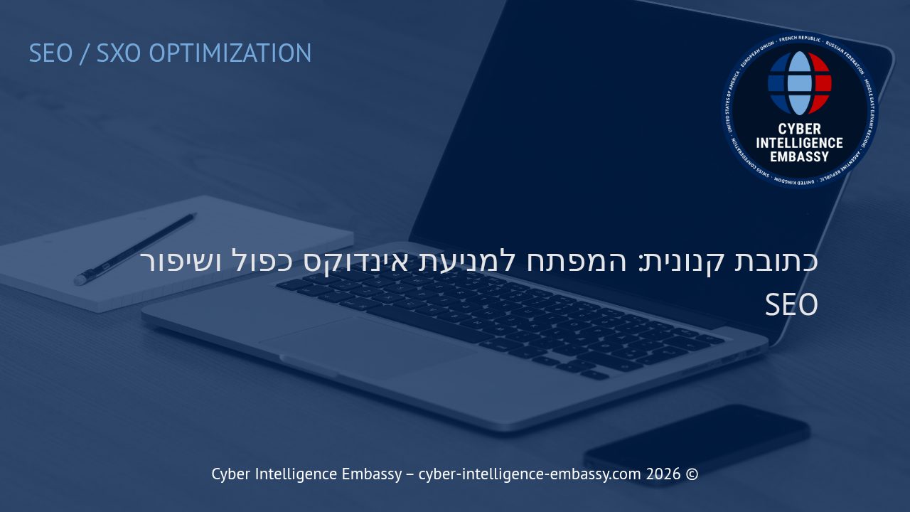 כתובת קנונית: המפתח למניעת אינדוקס כפול ושיפור SEO