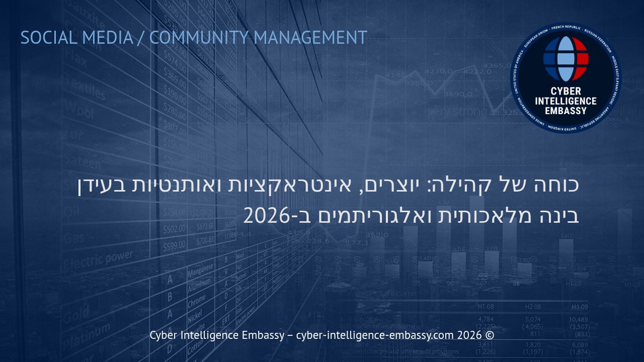 כוחה של קהילה: יוצרים, אינטראקציות ואותנטיות בעידן בינה מלאכותית ואלגוריתמים ב-2026