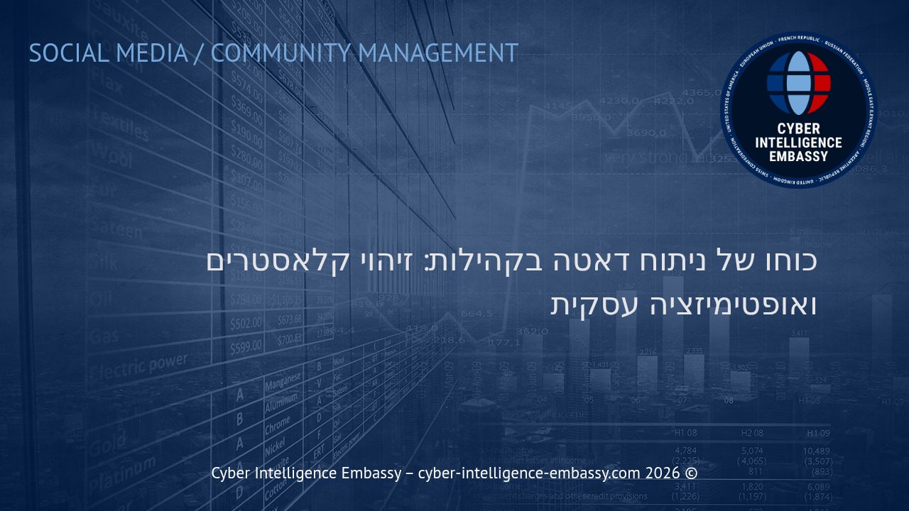 כוחו של ניתוח דאטה בקהילות: זיהוי קלאסטרים ואופטימיזציה עסקית