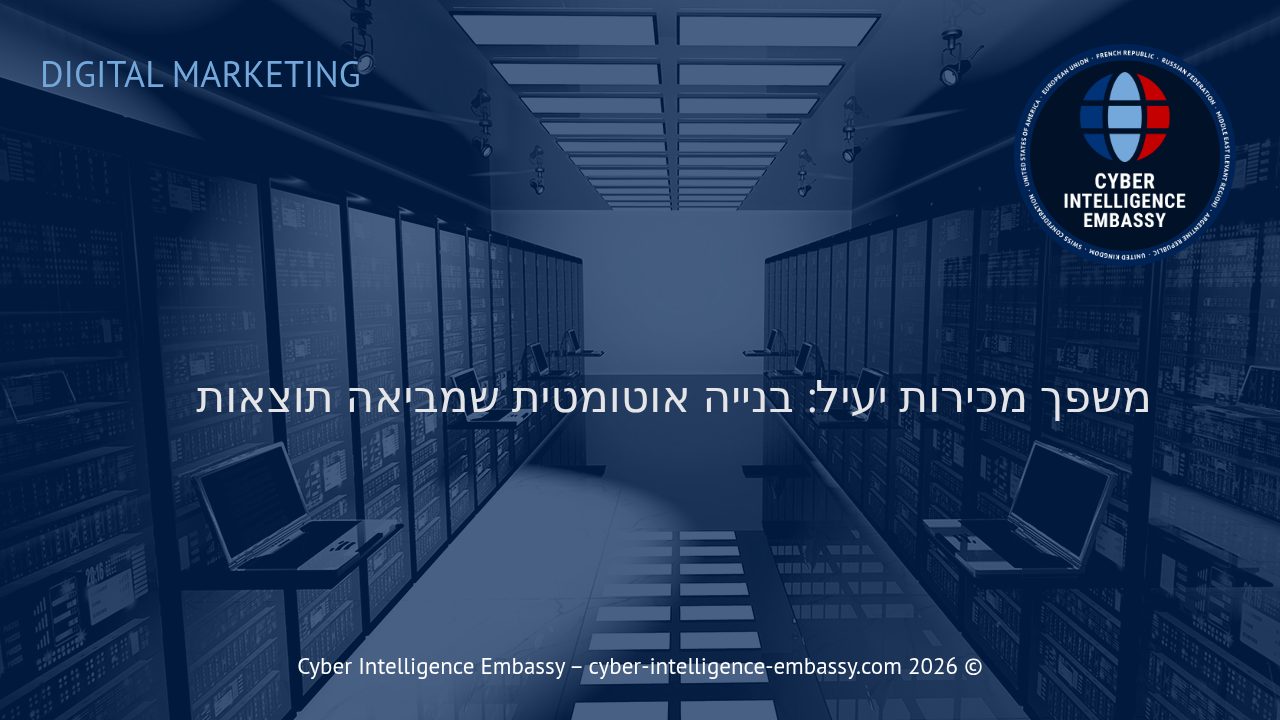 משפך מכירות יעיל: בנייה אוטומטית שמביאה תוצאות