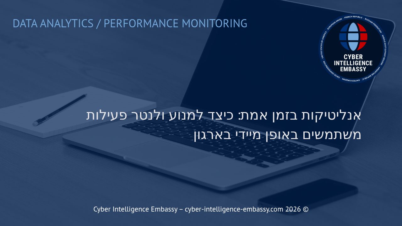 אנליטיקות בזמן אמת: כיצד למנוע ולנטר פעילות משתמשים באופן מיידי בארגון