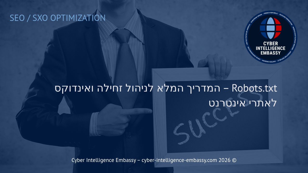 Robots.txt – המדריך המלא לניהול זחילה ואינדוקס לאתרי אינטרנט