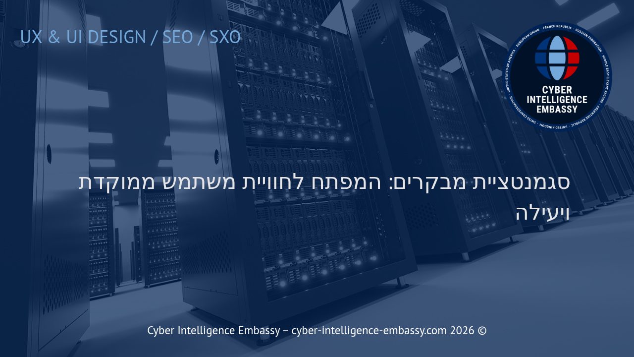 סגמנטציית מבקרים: המפתח לחוויית משתמש ממוקדת ויעילה
