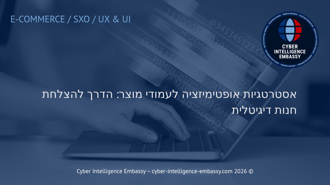 אסטרטגיות אופטימיזציה לעמודי מוצר: הדרך להצלחת חנות דיגיטלית