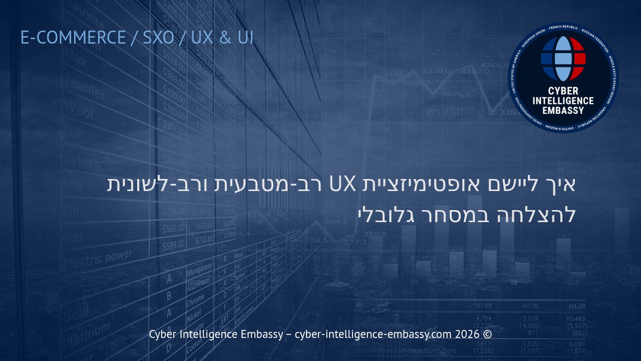 איך ליישם אופטימיזציית UX רב-מטבעית ורב-לשונית להצלחה במסחר גלובלי