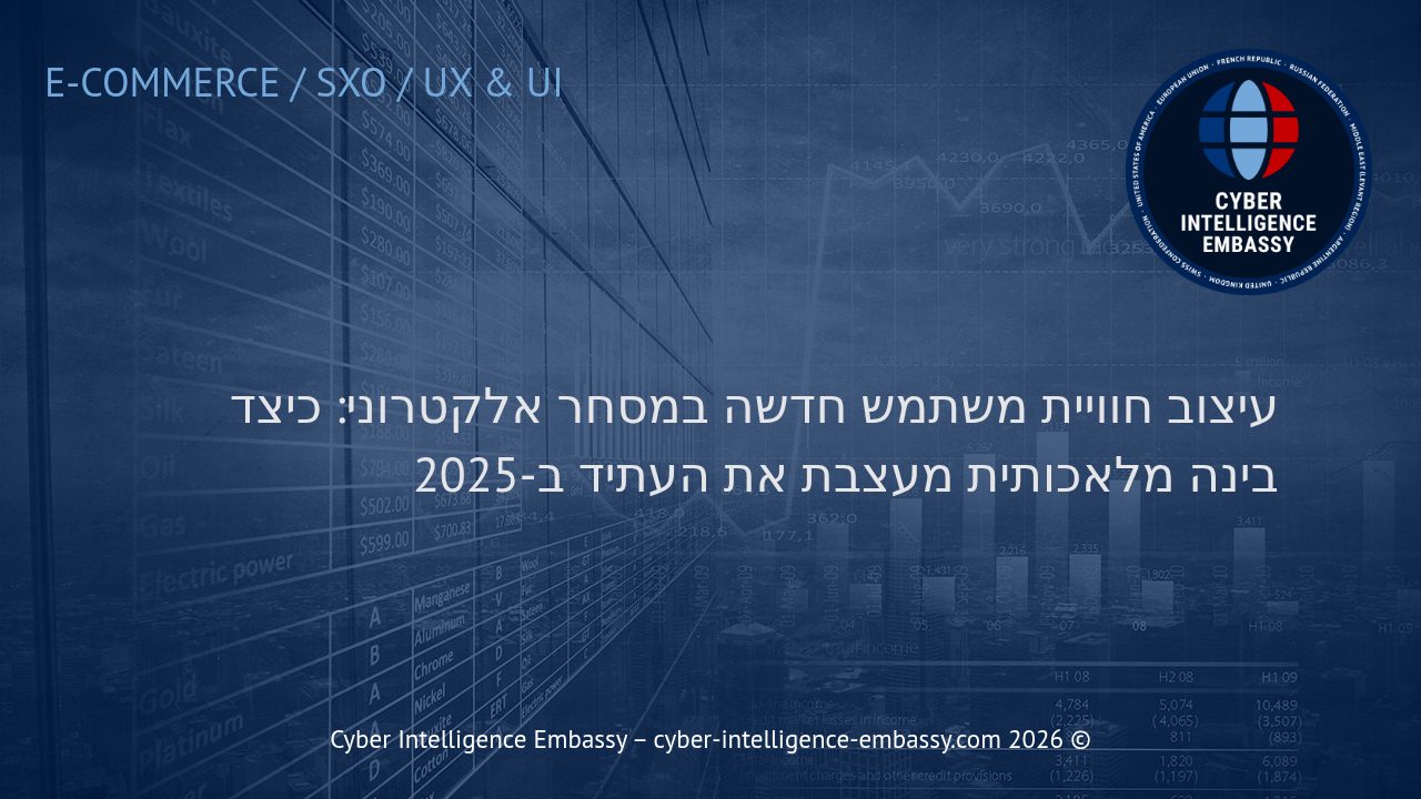 עיצוב חוויית משתמש חדשה במסחר אלקטרוני: כיצד בינה מלאכותית מעצבת את העתיד ב-2025