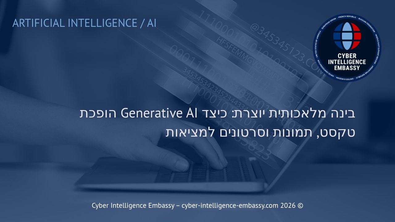 בינה מלאכותית יוצרת: כיצד Generative AI הופכת טקסט, תמונות וסרטונים למציאות