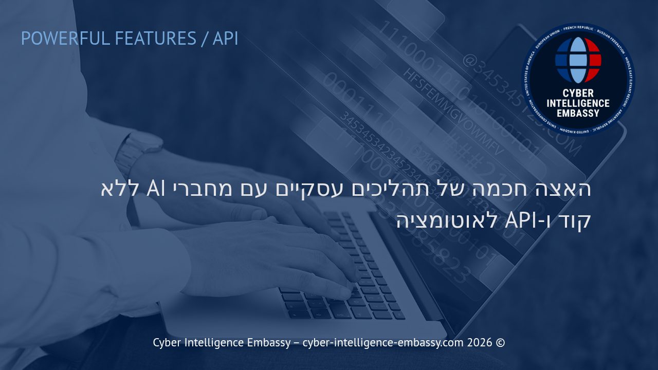 האצה חכמה של תהליכים עסקיים עם מחברי AI ללא קוד ו-API לאוטומציה