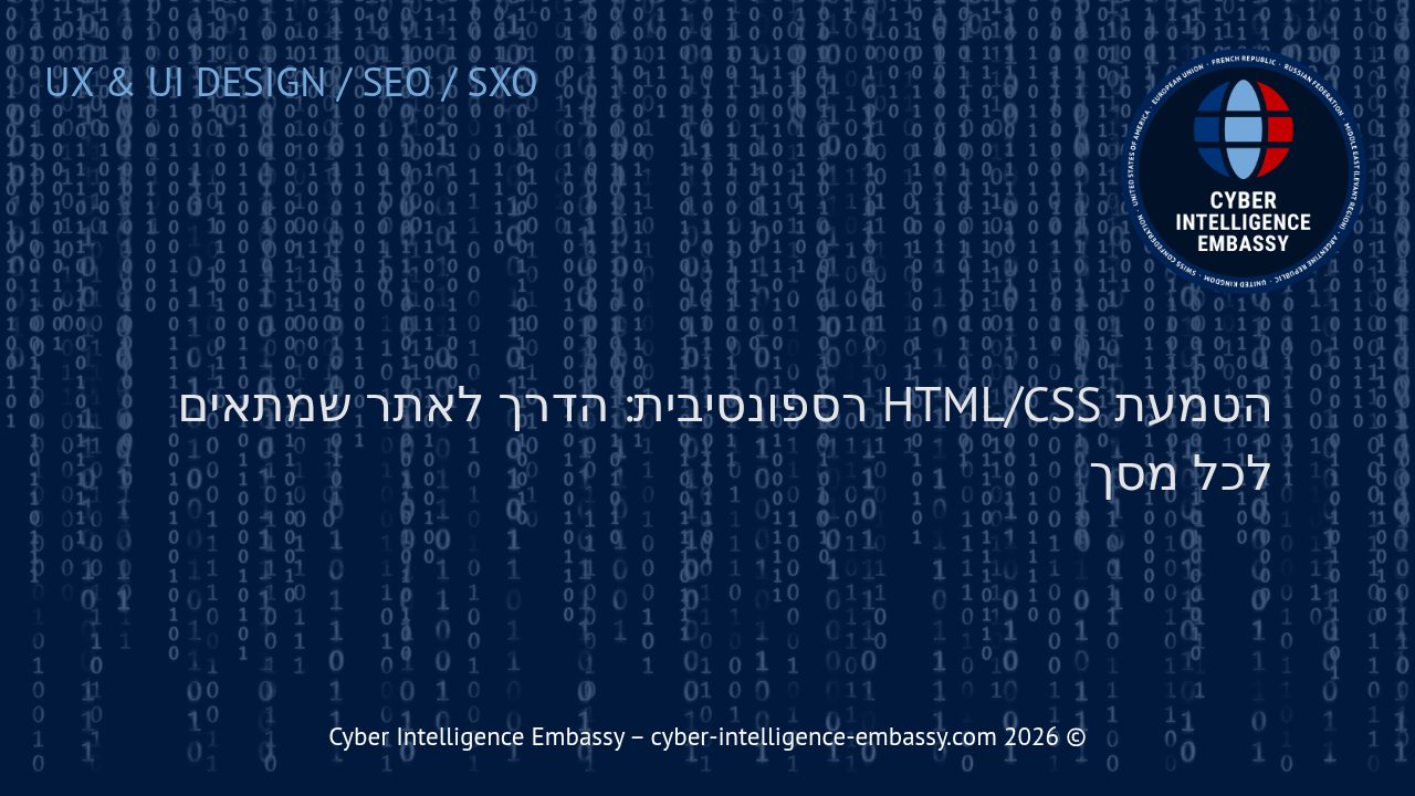 הטמעת HTML/CSS רספונסיבית: הדרך לאתר שמתאים לכל מסך
