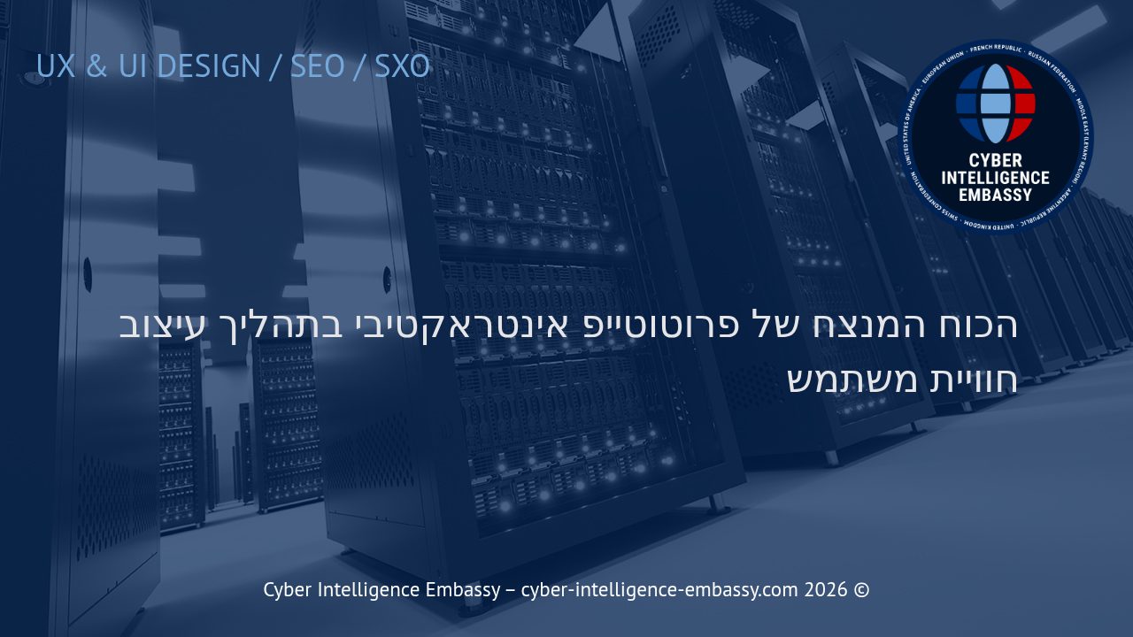 הכוח המנצח של פרוטוטייפ אינטראקטיבי בתהליך עיצוב חוויית משתמש