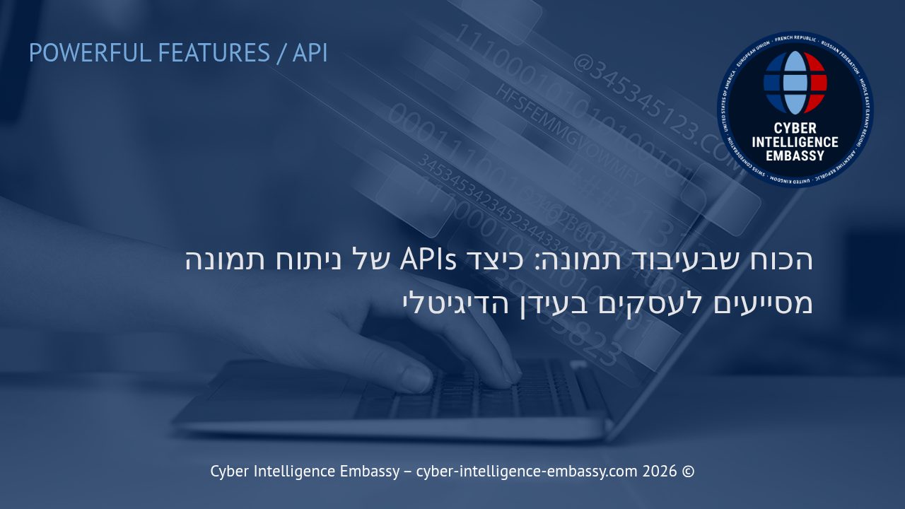 הכוח שבעיבוד תמונה: כיצד APIs של ניתוח תמונה מסייעים לעסקים בעידן הדיגיטלי