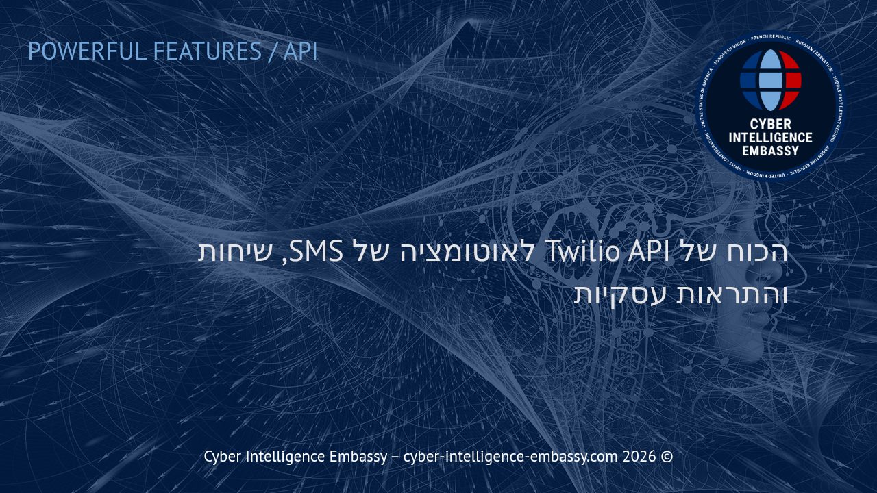 הכוח של Twilio API לאוטומציה של SMS, שיחות והתראות עסקיות