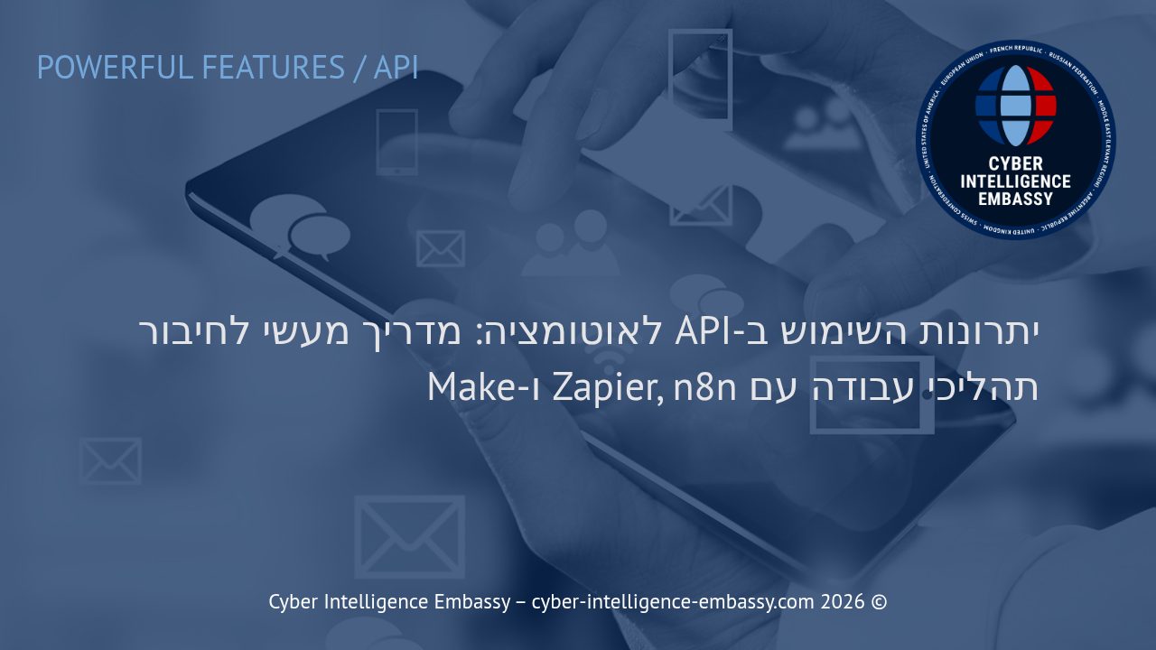 יתרונות השימוש ב-API לאוטומציה: מדריך מעשי לחיבור תהליכי עבודה עם Zapier, n8n ו-Make