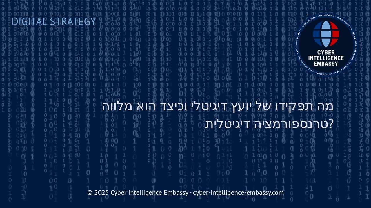 התפקיד האסטרטגי של יועץ דיגיטלי בליווי טרנספורמציה דיגיטלית בארגון