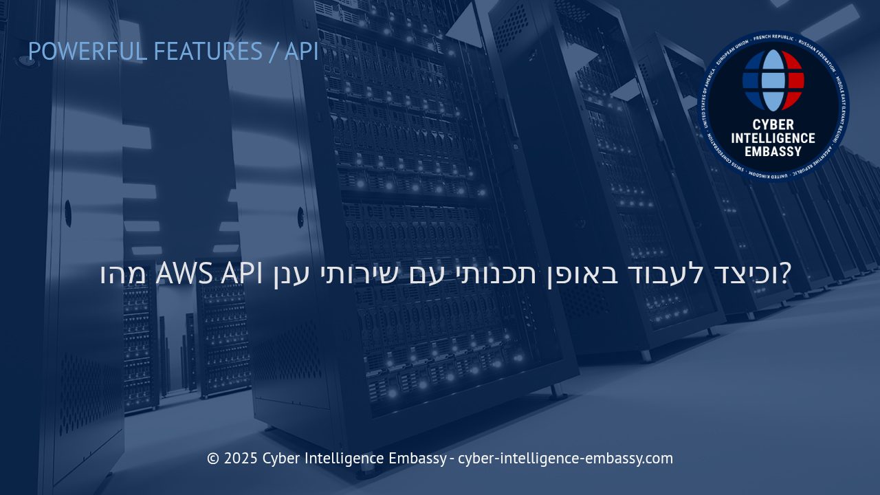 איך לעבוד תכנותית עם AWS API: מדריך למימוש שירותי ענן בצורה חכמה ויעילה