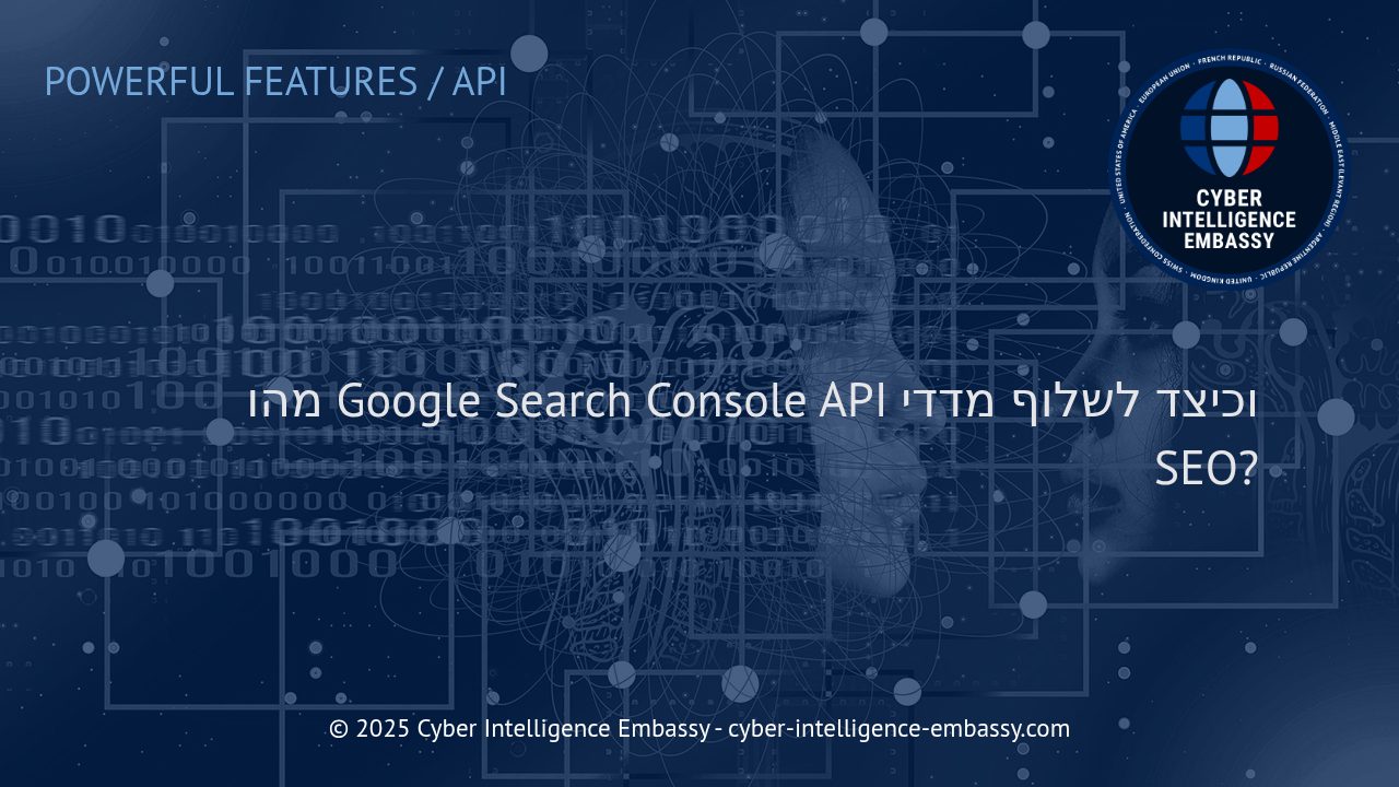 שימוש מתקדם ב- Google Search Console API לשליפת נתוני SEO והאצת התהליך העסקי