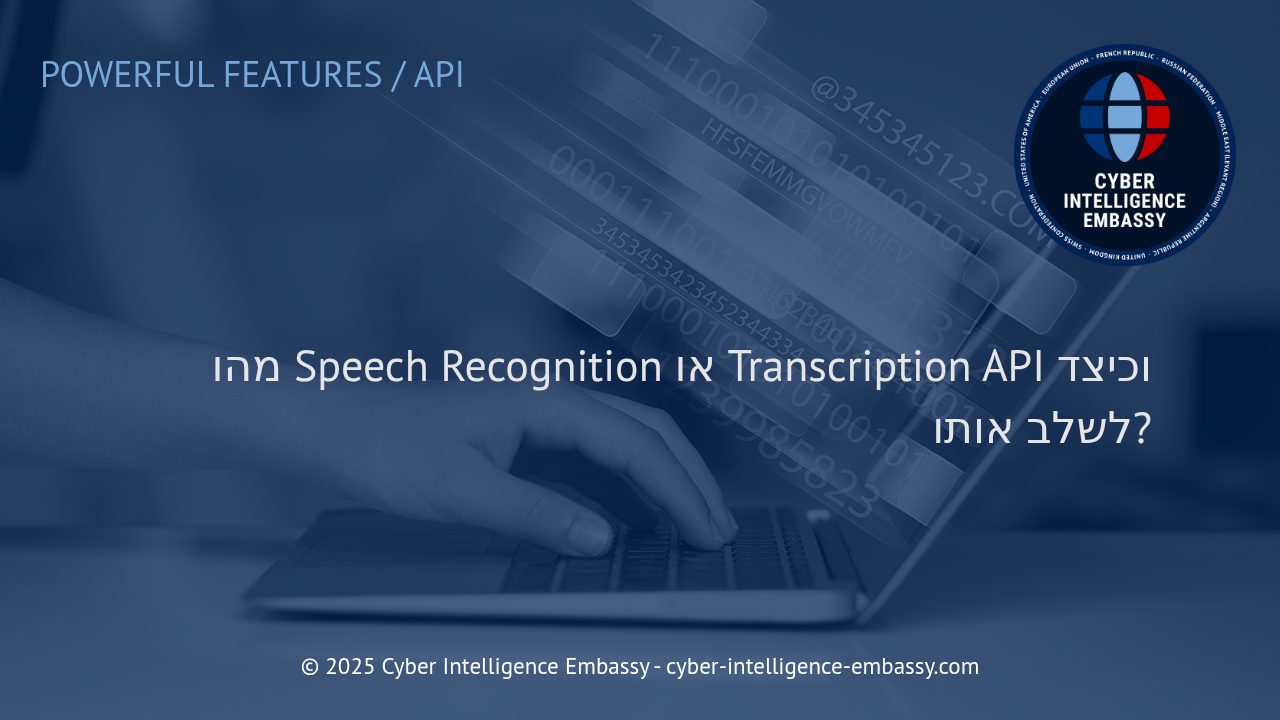 העתיד כבר כאן: כיצד Speech Recognition ו‑Transcription API משדרגים את העסק שלך
