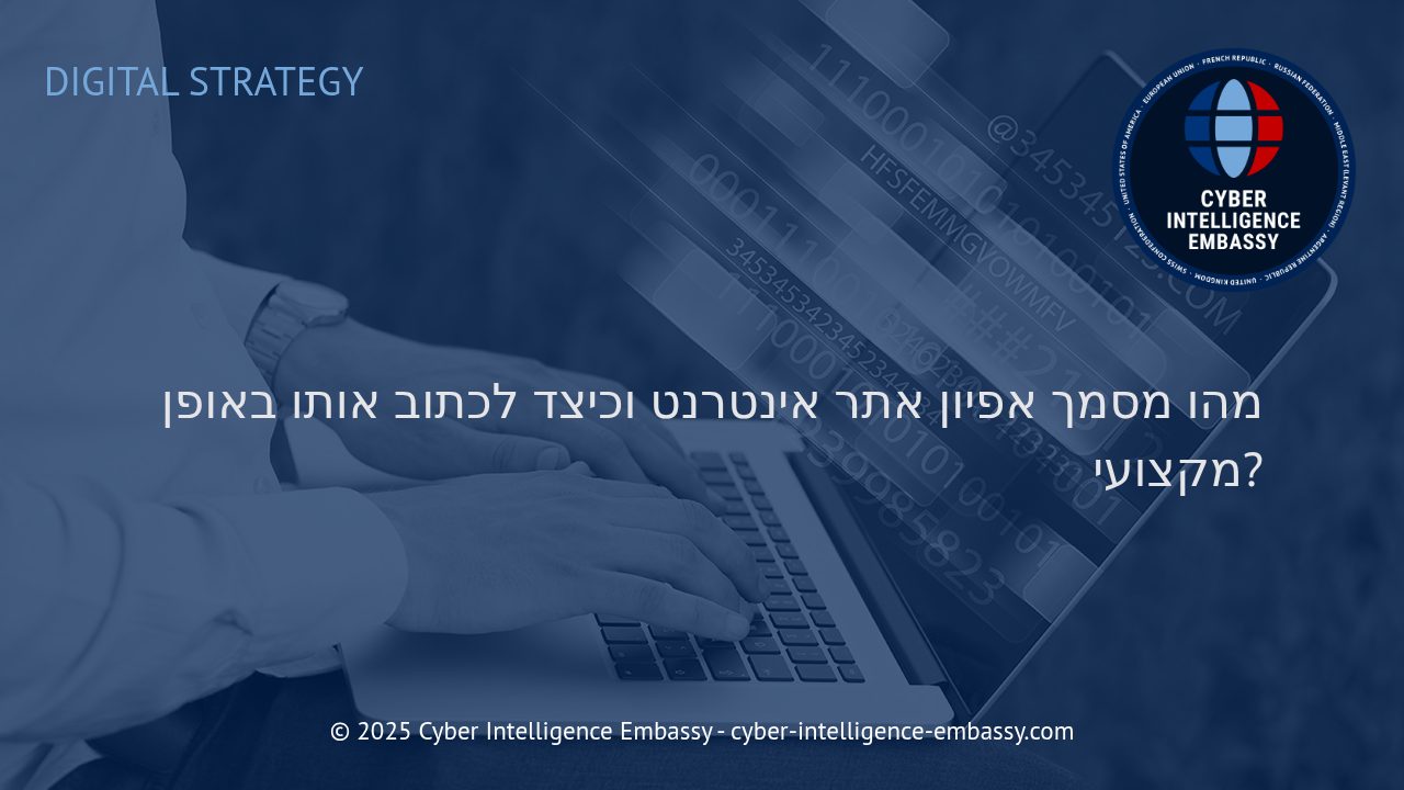 המדריך המקצועי לאפיון אתר אינטרנט: שלב קריטי להצלחת הפרויקט הדיגיטלי