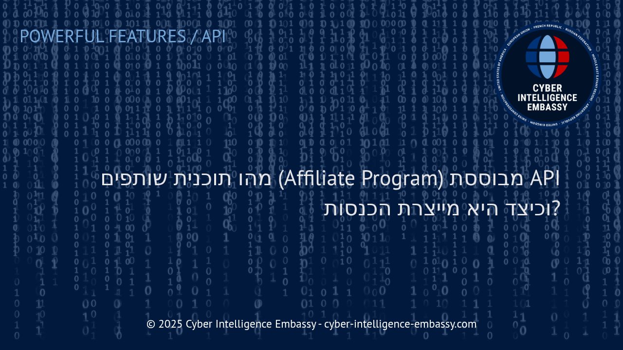 הזדמנויות חדשות לייצור הכנסה: איך תוכנית שותפים מבוססת API יכולה להקפיץ את העסק שלכם